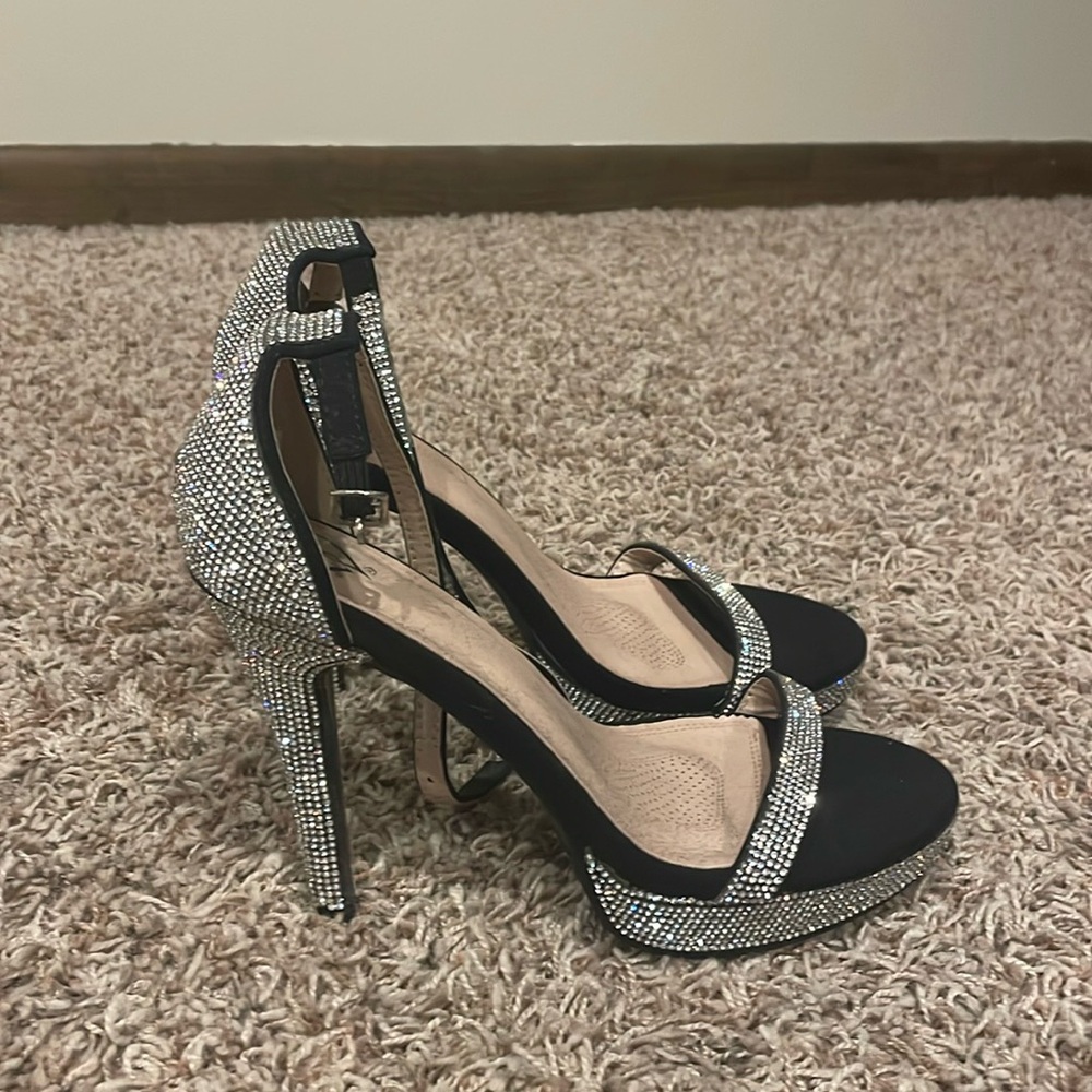 Black/Sparkle Heels